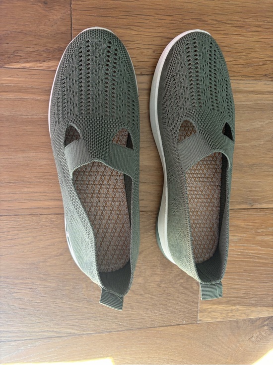 Other Shoes - Olive Knit Slip-On Women's Comfort Flats